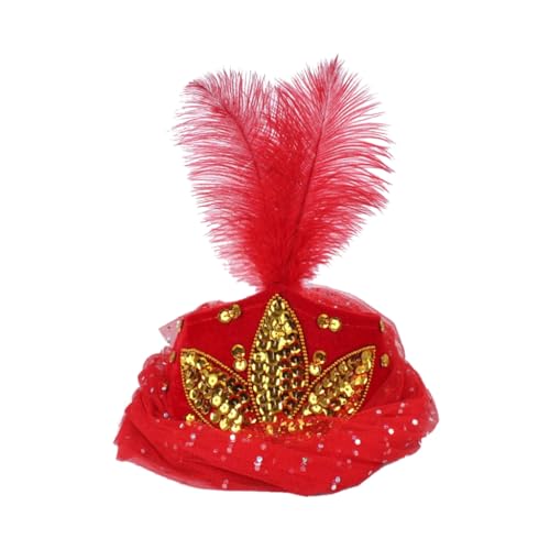 ZwaitL Exotischer Fascinator, festlicher Kopfschmuck mit goldenen Pailletten, Schleier, Juwelen-Kopfschmuck, einzigartiger Kopfschmuck von ZwaitL