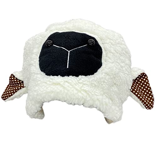 ZwaitL Fashion Baotou Halloween Warm Cartoon Lamb Hat Stuffed Animal Headgear Winddicht Eltern-Kind-Requisiten von ZwaitL