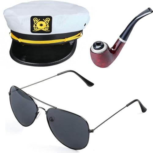 ZwaitL Flugbegleiter Hut Set Stewardesses Baskenmützen Hut Retro Fluggesellschaft Hut Uniform Zubehör für Cosplay und Kostümpartys von ZwaitL