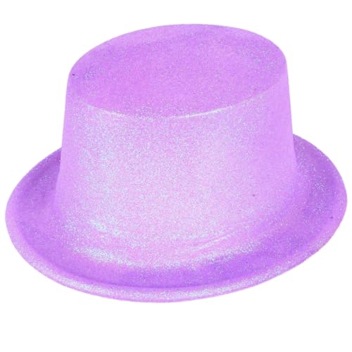 ZwaitL Glittering Powder Flat Top Hat Hat für Erwachsene Magier Bühne Requisiten Hüte Cosplay Kopfbedeckung von ZwaitL