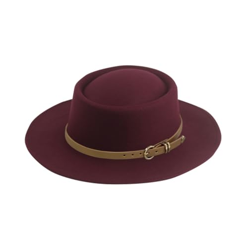 ZwaitL Homburg Fedoras Hut aus Wolle, exotischer Hut für Damen und Herren, Foto-Requisiten, Western für Männer, Frauen, Unisex, Kopfbedeckung von ZwaitL