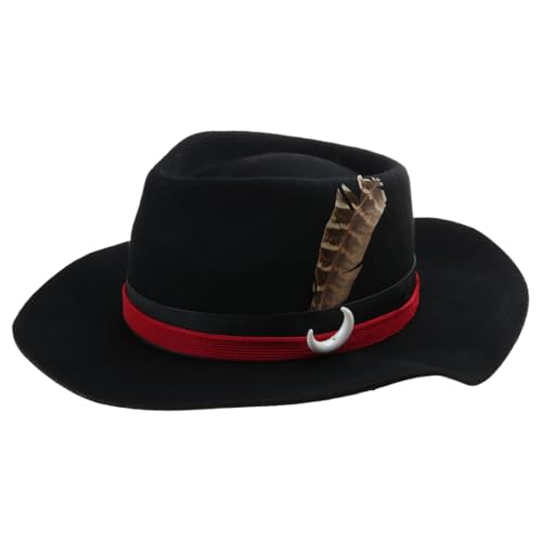 ZwaitL Hut Fedoras Westernhut mit kurzem Rand für Damen, Herren, Freizeitkleidung, Western-Fedoras, Herren, Damen, Unisex-Kleidung von ZwaitL