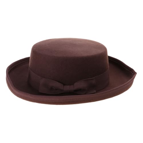 ZwaitL Oldfashioned Top Hat Western Short Brimmed Hat for Women Man Casual Wear Western Fedoras Man Women Unisex Wear von ZwaitL