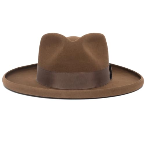 ZwaitL Oldfashioned Top Hat Western Wide Brimmed Hat for Women Man Casual Wear Western Fedoras Man Women Unisex Wear von ZwaitL