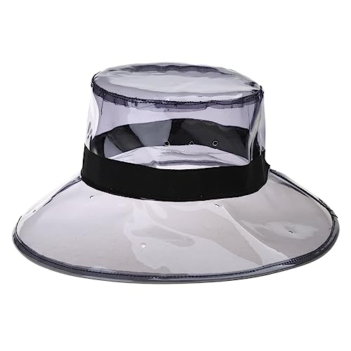 ZwaitL Unisex PVC Transparent Bucket Hat Bright Jelly Waterproof Rain Hat von ZwaitL