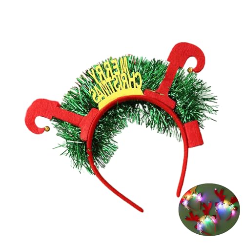 ZwaitL Weihnachts-Stirnband mit leuchtendem Lametta-Haarreif, Festival-Haarreifen, Party-Aufführungen, Kopfschmuck, Halloween-Kostüm, Requisite, Unisex, Stirnbänder für Erwachsene und Frauen ZwaitL Weihnachts-Stirnband mit leuchtendem Lametta-Haarreif, Festival-Haarreifen, Party-Aufführungen, Kopfschmuck, Halloween-Kostüm, Requisite, Unisex, Stirnbänder für Erwachsene und Frauen von ZwaitL