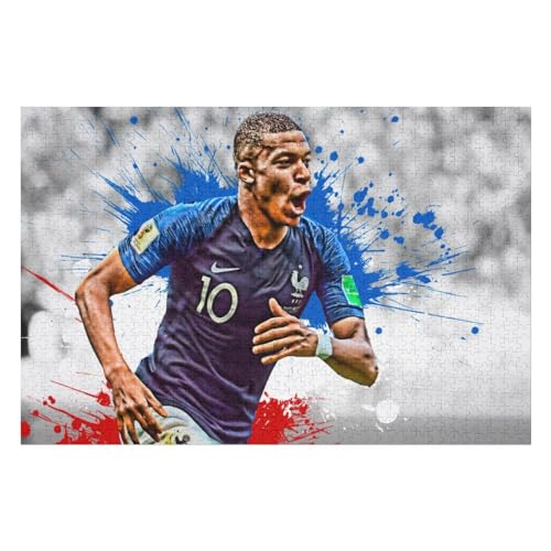 Mbappe 1000 Puzzleteile Für Erwachsene, Puzzlespiele Zum Stressabbau Und Einzigartige Geschenke Puzzles (75x50) cm von Zwjkmjn