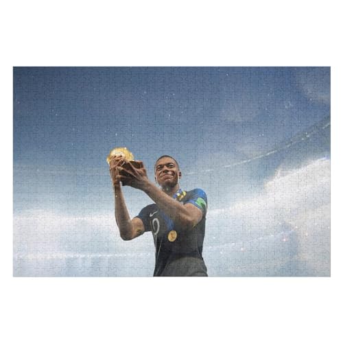 Mbappe 1000-teiliges Puzzle Für Erwachsene - Wooden Puzzles 1000-teiliges Puzzle Für Erwachsene | Rätsel (75x50) cm von Zwjkmjn