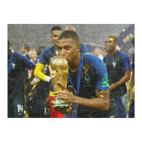 Mbappe 500 Teile Puzzle Puzzle Erwachsene Puzzles Fußballspieler Wooden Puzzles Familie Dekoration Bildung Spiel Spielzeug (52x38) cm von Zwjkmjn