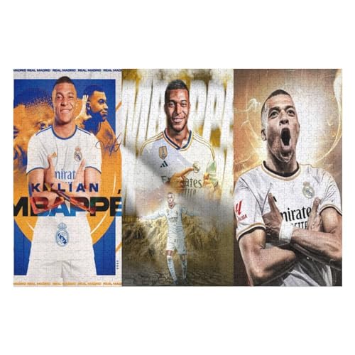 Mbappe Madrid 1000 Puzzleteile Für Erwachsene, Puzzlespiele Zum Stressabbau Und Einzigartige Geschenke Puzzles (75x50) cm von Zwjkmjn