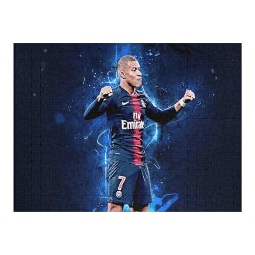 Mbappe Puzzle Für Erwachsene 500 Teile Wooden Puzzles Für Großes Puzzle Familie Herausfordernde Spiele Unterhaltung Spielzeug Geschenke Puzzles (52x38) cm von Zwjkmjn