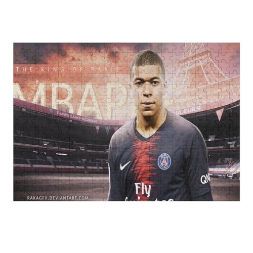 Mbappe Puzzle - Puzzles Für Erwachsene 300 | Wooden Puzzles 300 Teile Für Erwachsene | Rätsel | Rätsel (40x28) cm von Zwjkmjn