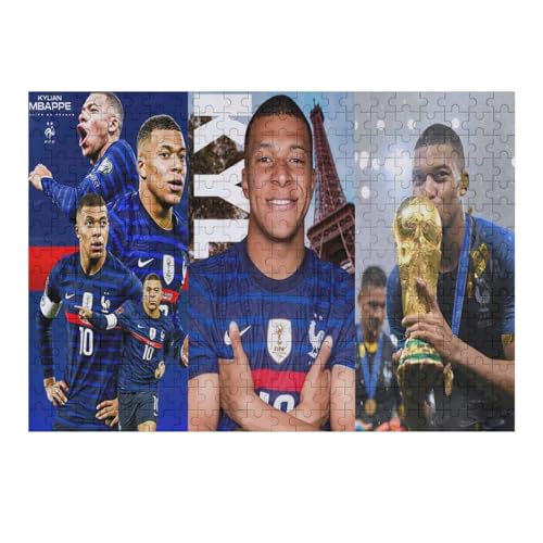 Mbappe Puzzles Für Erwachsene 300-teilige Puzzles 300-teilige Puzzles Für Erwachsene Wooden Puzzlespiele Spielzeug Geschenk Für Heimtextilien (40x28) cm von Zwjkmjn