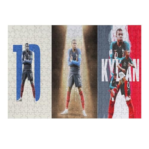 MbappeWooden Puzzles Für Erwachsene 300 Teile Fußballspieler Puzzle Für Erwachsene 300 Teile Für Familienspiel Teenager Puzzle (40x28) cm von Zwjkmjn