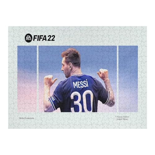 Messi 500 Teile Puzzles Für Erwachsene Puzzles Fußballspieler Wooden Puzzles Schwieriges Und Herausforderndes Spiel (52x38) cm von Zwjkmjn