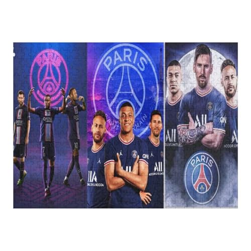 Messi Neymar Mbappe 500 Teile Wooden Puzzles Für Erwachsene Puzzles 500 Teile Puzzles Für Erwachsene Puzzle Schwierig Und Herausfordernd (52x38) cm von Zwjkmjn