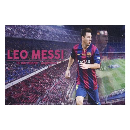 Messi Puzzle Für Erwachsene 1000 Teile Wooden Puzzles Für Großes Puzzle Familie Herausfordernde Spiele Unterhaltung Spielzeug Geschenke Puzzles (75x50) cm von Zwjkmjn