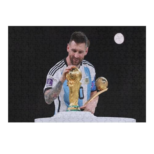 Messi Puzzle Für Erwachsene 300 Teile Wooden Puzzles Für Großes Puzzle Familie Herausfordernde Spiele Unterhaltung Spielzeug Geschenke Puzzles (40x28) cm von Zwjkmjn