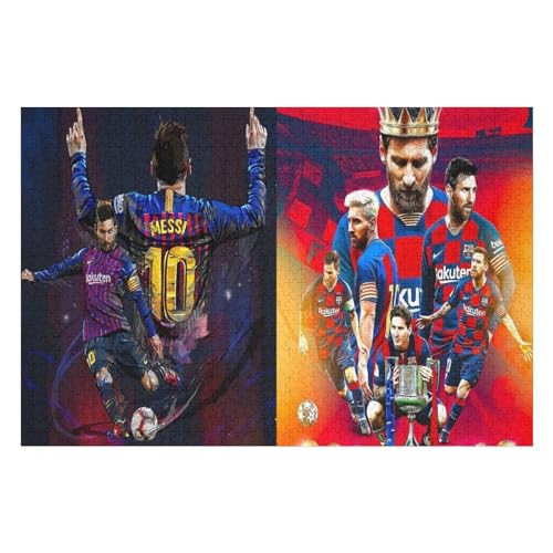 Messi Puzzle - Puzzles Für Erwachsene 1000 | Wooden Puzzles 1000 Teile Für Erwachsene | Rätsel | Rätsel (75x50) cm von Zwjkmjn