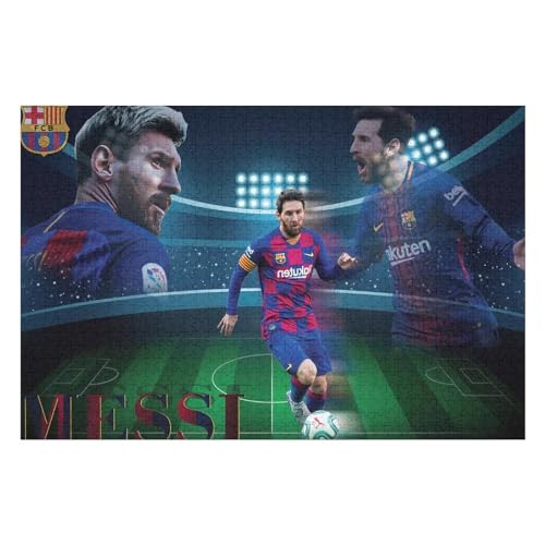 Messi Puzzle - Puzzles Für Erwachsene 1000 | Wooden Puzzles 1000 Teile Für Erwachsene | Rätsel | Rätsel (75x50) cm von Zwjkmjn