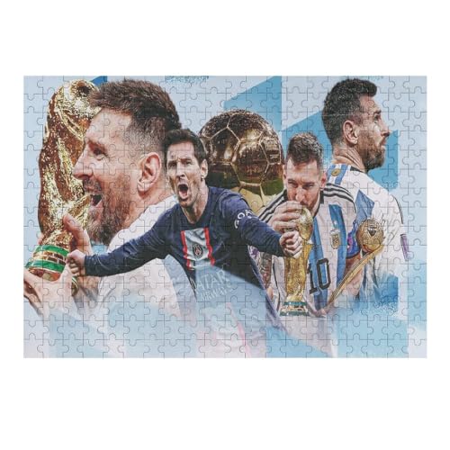 Messi Puzzle - Puzzles Für Erwachsene 300 | Wooden Puzzles 300 Teile Für Erwachsene | Rätsel | Rätsel (40x28) cm von Zwjkmjn