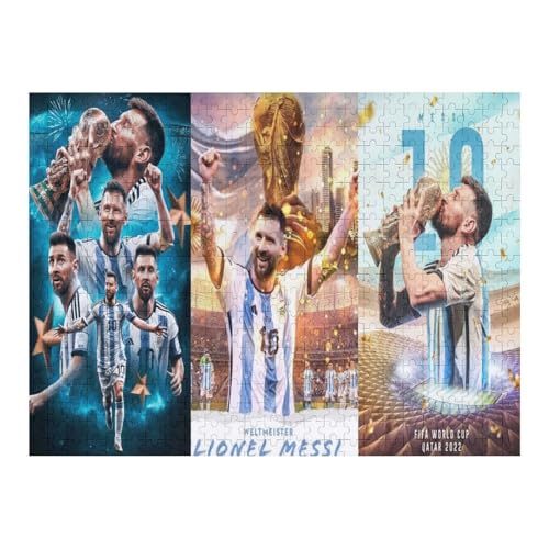 Messi Puzzle - Puzzles Für Erwachsene 500 | Wooden Puzzles 500 Teile Für Erwachsene | Rätsel | Rätsel (52x38) cm von Zwjkmjn