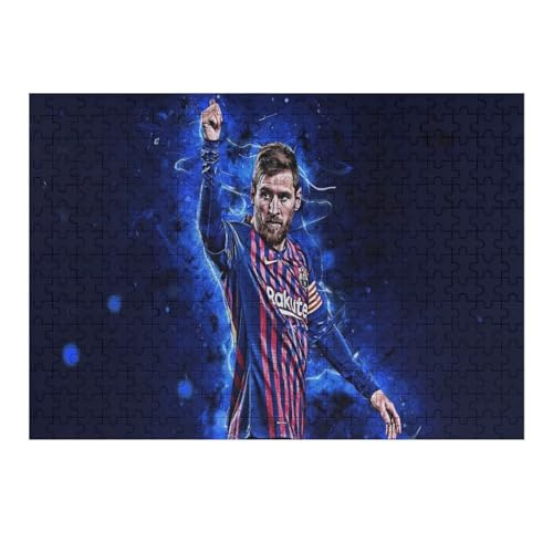 Messi Puzzles Für Erwachsene 300-teilige Puzzles 300-teilige Puzzles Für Erwachsene Wooden Puzzlespiele Spielzeug Geschenk Für Heimtextilien (40x28) cm von Zwjkmjn