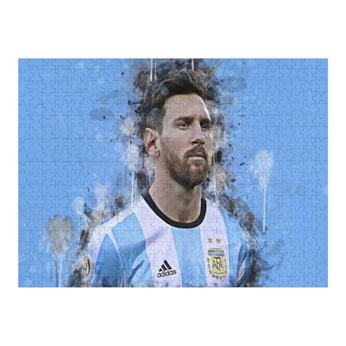 MessiWooden Puzzles Für Erwachsene 500 Teile Fußballspieler Puzzle Für Erwachsene 500 Teile Für Familienspiel Teenager Puzzle (52x38) cm von Zwjkmjn