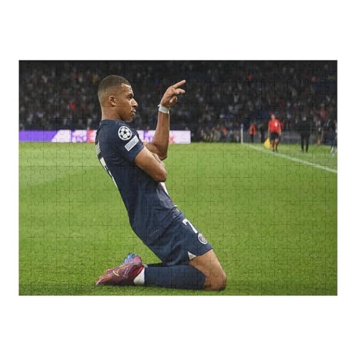 Puzzle 500 Teile Mbappe Puzzle Erwachsene Wooden Puzzles Fußballspieler Puzzle Familie Dekoration Bildung Spiel Spielzeug (52x38) cm von Zwjkmjn