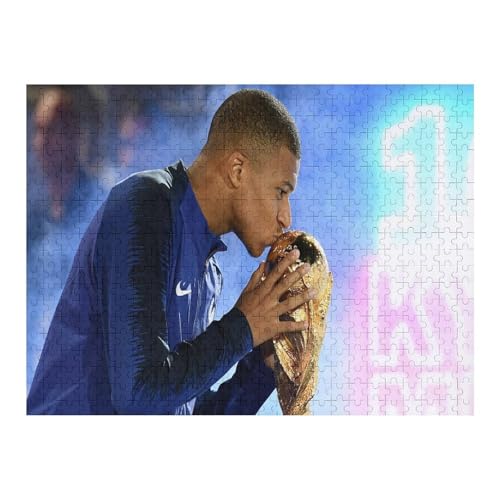 Puzzle 500 Teile Mbappe Puzzles Erwachsene Schwierigkeitsgrad Wooden Puzzles Fußballspieler Puzzle Lernspiele Spielzeug (52x38) cm von Zwjkmjn