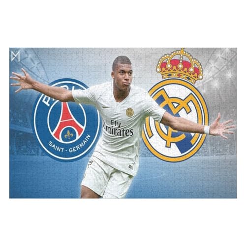 Puzzle Für Erwachsene 1000 Teile Mbappe Madrid Puzzles 1000 Teile Für Erwachsene Fußballspieler Wooden Puzzle Für Teenager Puzzlespiel Spielzeuggeschenk (75x50) cm von Zwjkmjn