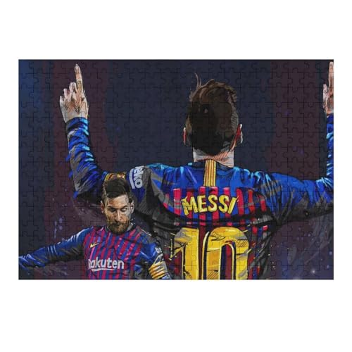 Puzzle Für Erwachsene 300 Teile Messi Puzzles 300 Teile Für Erwachsene Fußballspieler Wooden Puzzle Für Teenager Puzzlespiel Spielzeuggeschenk (40x28) cm von Zwjkmjn