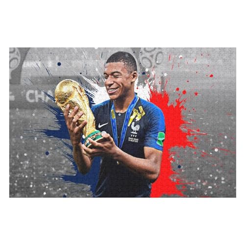 Puzzles Für Erwachsene 1000-teiliges Mbappe Puzzle Fußballspieler Wooden Puzzle 1000-teiliges Puzzle Für Erwachsene (75x50) cm von Zwjkmjn