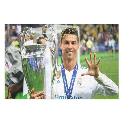 Ronaldo 1000 Teile Puzzle Puzzle Erwachsene Puzzles Fußballspieler Wooden Puzzles Familie Dekoration Bildung Spiel Spielzeug (75x50) cm von Zwjkmjn