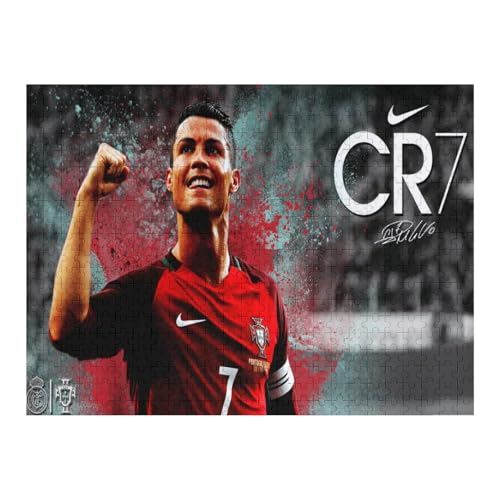 Ronaldo 500 Teile Wooden Puzzles Lernen Lernspielzeug Familienspiele Geburtstagsgeschenke Für Kleinkinder Kinder Jungen Mädchen Puzzles (52x38) cm von Zwjkmjn