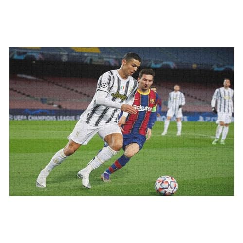 Ronaldo Messi 1000-teiliges Puzzle Für Erwachsene - Wooden Puzzles 1000-teiliges Puzzle Für Erwachsene | Rätsel (75x50) cm von Zwjkmjn