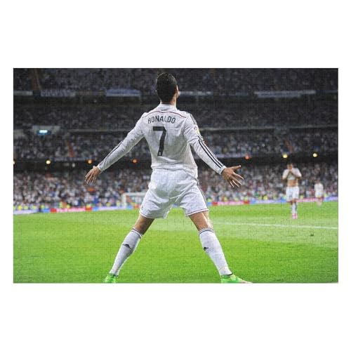 Ronaldo Puzzle Für Erwachsene 1000 Teile Wooden Puzzles Für Großes Puzzle Familie Herausfordernde Spiele Unterhaltung Spielzeug Geschenke Puzzles (75x50) cm von Zwjkmjn