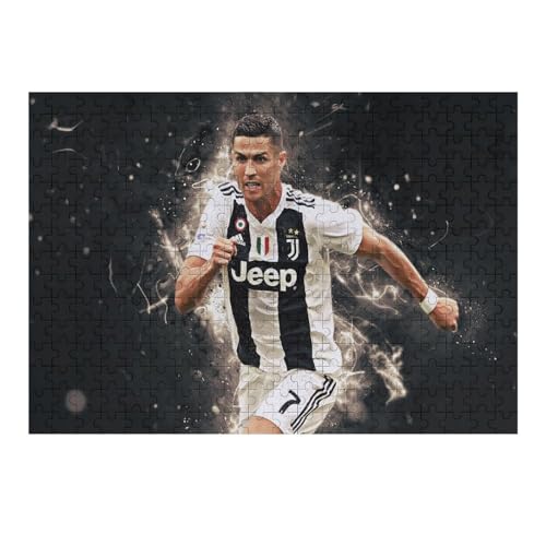 Ronaldo Puzzle Für Erwachsene 300 Teile Wooden Puzzles Für Großes Puzzle Familie Herausfordernde Spiele Unterhaltung Spielzeug Geschenke Puzzles (40x28) cm von Zwjkmjn