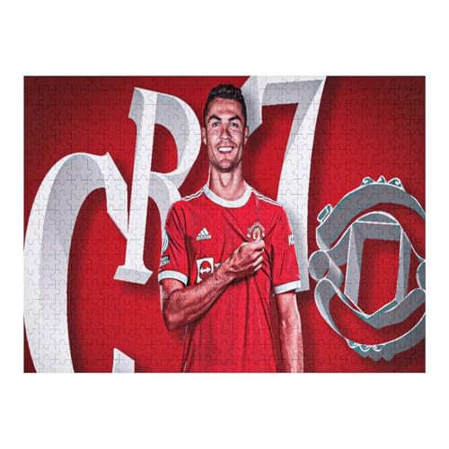 Ronaldo Puzzle Für Erwachsene 500 Teile Wooden Puzzles Für Großes Puzzle Familie Herausfordernde Spiele Unterhaltung Spielzeug Geschenke Puzzles (52x38) cm von Zwjkmjn