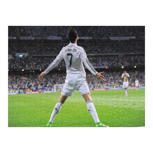 Ronaldo Puzzle Für Erwachsene 500 Teile Wooden Puzzles Für Großes Puzzle Familie Herausfordernde Spiele Unterhaltung Spielzeug Geschenke Puzzles (52x38) cm von Zwjkmjn