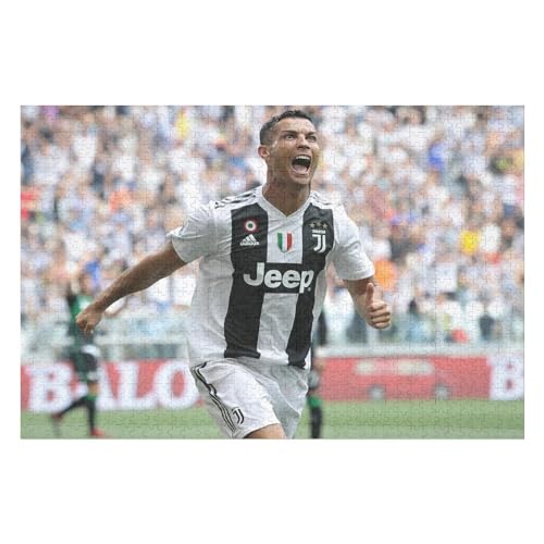 Ronaldo Puzzle - Puzzles Für Erwachsene 1000 | Wooden Puzzles 1000 Teile Für Erwachsene | Rätsel | Rätsel (75x50) cm von Zwjkmjn