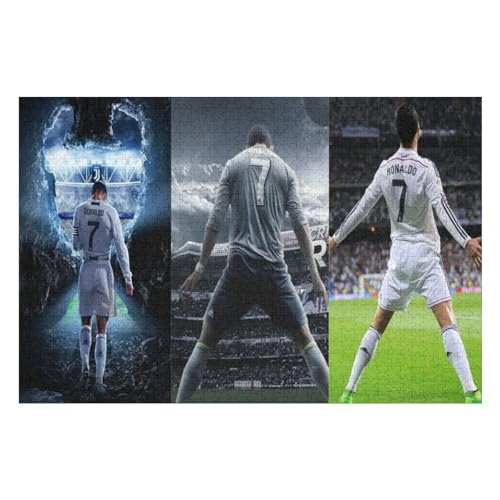 Ronaldo Puzzle - Puzzles Für Erwachsene 1000 | Wooden Puzzles 1000 Teile Für Erwachsene | Rätsel | Rätsel (75x50) cm von Zwjkmjn