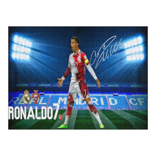 Ronaldo Puzzle - Puzzles Für Erwachsene 500 | Wooden Puzzles 500 Teile Für Erwachsene | Rätsel | Rätsel (52x38) cm von Zwjkmjn