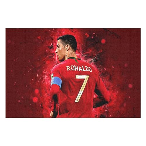 Ronaldo Puzzles Für Erwachsene 1000-teilige Puzzles 1000-teilige Puzzles Für Erwachsene Wooden Puzzlespiele Spielzeug Geschenk Für Heimtextilien (75x50) cm von Zwjkmjn