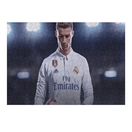 Ronaldo300 Puzzleteile Puzzle Erwachsene Puzzle Schwierigkeitsgrad Puzzle Fußballspieler Wooden Puzzles Lernspielzeug Spiel (40x28) cm von Zwjkmjn