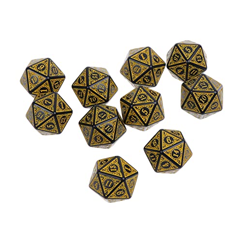 Zxfdsfdbnm 10 Stücke 5 Farben Facettenreiche Würfel D20 Polyedrische TRPG Spiele Würfel Set Brettspiel Unterhaltung Würfel von Zxfdsfdbnm