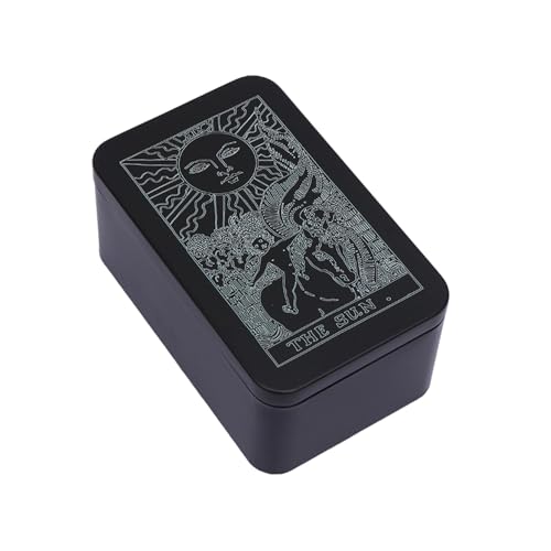 Zxfdsfdbnm Rechteckige Metallkarten Box Tarotkarten Behälter Schmuck Aufbewahrungskoffer Verpackung Pokerspiel Leere Pokerkarten Aufbewahrungsbox von Zxfdsfdbnm