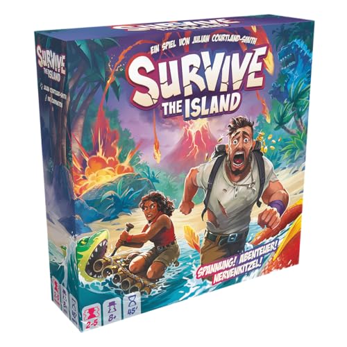 Zygomatic, Survive The Island, Familienspiel, Brettspiel, 2-5 Spieler, ab 8+ Jahren, 45 Minuten, Deutsch von Zygomatic