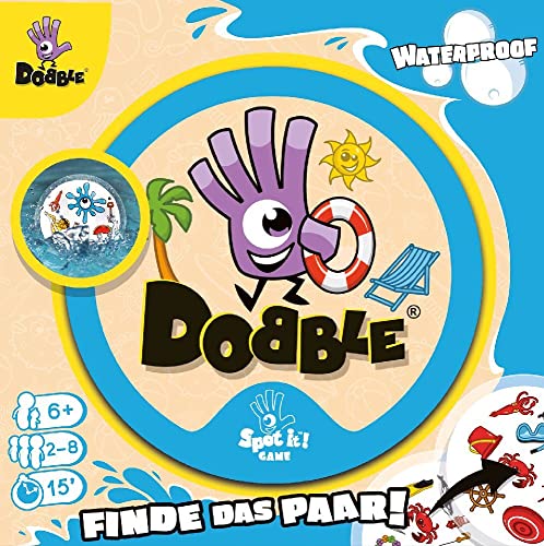 Zygomatic Asmodee Dobble Waterproof | Familienspiel | Kartenspiel | 2-8 Spieler | Ab 6+ Jahren | 15+ Minuten | Deutsch von Zygomatic