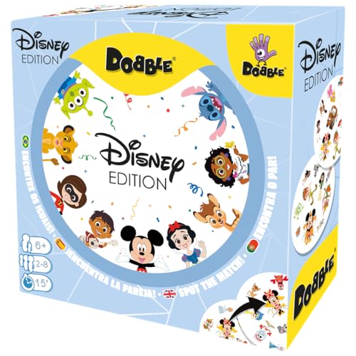 Zygomatic Dobble Disney Edition, Action- und Reflexionskarten für Erwachsene und Kinder, ab 6 Jahren, 2 bis 8 Spieler, 15 Minuten pro Spiel, mehrsprachig - Spanische Sprache von Asmodee